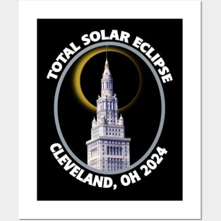 Cleveland Ohio 2024 Total Solar Eclipse Path of Totality Posters and Art